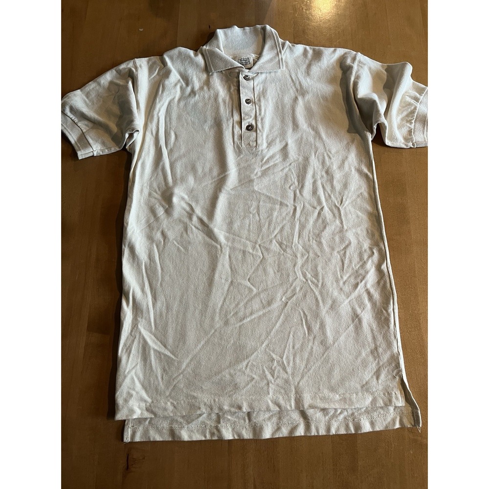 Topanga Outfitters Men's Size M Medium Long Organic Cotton Beige Polo